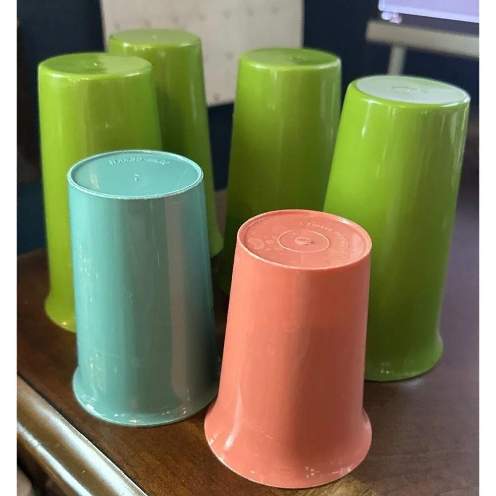 Set of 6 Vintage MCM  Varied Brand Kid's Bell Tumblers Different Sizes